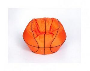 Кресло-мешок Баскетбольный мяч большой оранжево-черное в Добрянке - dobryanka.ok-mebel.com | фото 1