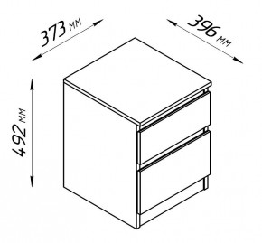 2.03.03.050.4 КАСТОР тумба 2 ящика RU серая в Добрянке - dobryanka.ok-mebel.com | фото 3