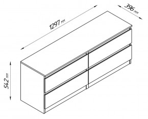 2.03.03.100.4 КАСТОР тумба 4 ящика RU серая в Добрянке - dobryanka.ok-mebel.com | фото 4