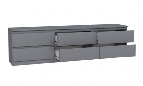 2.03.03.110.4 КАСТОР тумба 6 ящиков RU серая в Добрянке - dobryanka.ok-mebel.com | фото 3