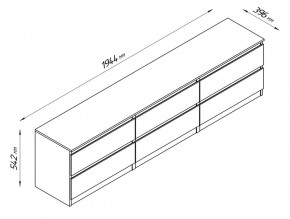 2.03.03.110.4 КАСТОР тумба 6 ящиков RU серая в Добрянке - dobryanka.ok-mebel.com | фото 4