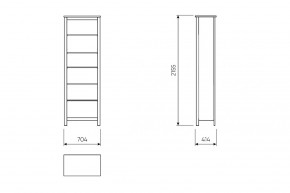 2.08.07.110.6 САГА стеллаж 70 темно-бирюзовый RU в Добрянке - dobryanka.ok-mebel.com | фото