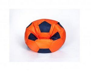 Кресло-мешок Мяч малый оранжево-черное в Добрянке - dobryanka.ok-mebel.com | фото 1