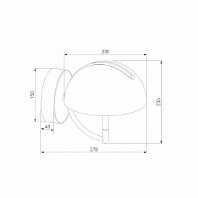 Бра Eurosvet Emisfero 50083/1 LED золото в Добрянке - dobryanka.ok-mebel.com | фото 3