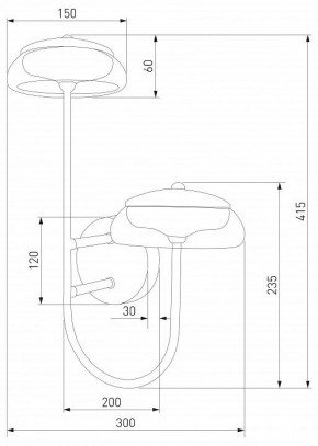 Бра Eurosvet Fungo 50388/2 LED черный в Добрянке - dobryanka.ok-mebel.com | фото 5