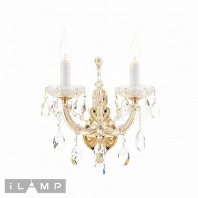 Бра iLamp Diamond W6071-2 GD+CL в Добрянке - dobryanka.ok-mebel.com | фото 2