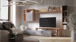 ДАЛЛАС Гостиная (модульная) цемент темный в Добрянке - dobryanka.ok-mebel.com | фото