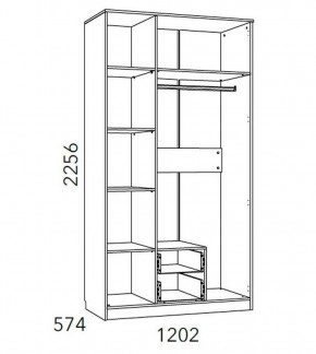 Детская Фанк Шкаф комбинированный НМ 013.08-01 М1 в Добрянке - dobryanka.ok-mebel.com | фото 3