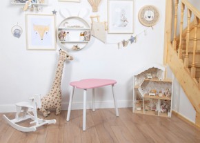 Детский стол Rolti Baby «Облачко»  (розовый/белый, массив березы/мдф) в Добрянке - dobryanka.ok-mebel.com | фото 1
