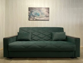 Диван Престиж-15 (НПБ+МДФ) велюр Sensey bottle green в Добрянке - dobryanka.ok-mebel.com | фото 2