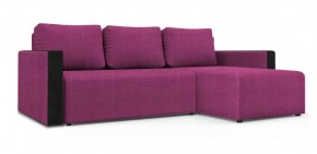 Диван угловой Алиса 3 Shaggy FUCHSIA - TEOS BLACK в Добрянке - dobryanka.ok-mebel.com | фото 1