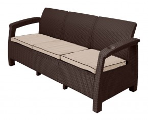 Диван Yalta Premium Sofa 3 Set (Ялта) шоколадный (+подушки под спину) в Добрянке - dobryanka.ok-mebel.com | фото