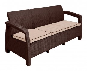Диван Yalta Premium Sofa 3 Set (Ялта) шоколадный (+подушки под спину) в Добрянке - dobryanka.ok-mebel.com | фото 2