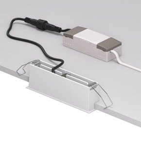 DK2514-WB Встраиваемый светильник SPACE со светодиодом L126mm 220V 10W 38° 4000К IP20 белый/черный алюминий в Добрянке - dobryanka.ok-mebel.com | фото 3