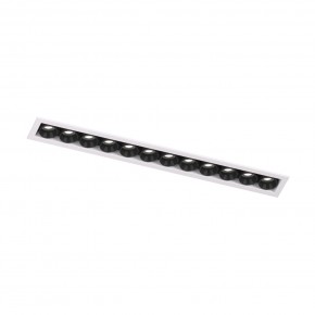DK2515-WB Встраиваемый светильник SPACE со светодиодом L240mm 220V 20W 38° 4000К IP20 белый/черный алюминий в Добрянке - dobryanka.ok-mebel.com | фото 4