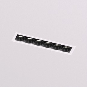 DK2531-WB Встраиваемый светильник SPACE со светодиодом под шпатлевку L126mm 220V 10W 38° 4000К IP20 белый/черный алюминий в Добрянке - dobryanka.ok-mebel.com | фото