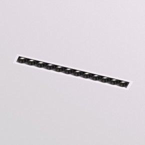 DK2532-WB Встраиваемый светильник SPACE со светодиодом под шпатлевку L240mm 220V 20W 38° 4000К IP20 белый/черный алюминий в Добрянке - dobryanka.ok-mebel.com | фото