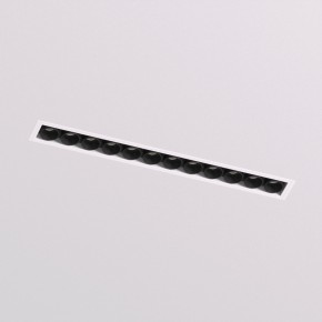 DK2532-WB Встраиваемый светильник SPACE со светодиодом под шпатлевку L240mm 220V 20W 38° 4000К IP20 белый/черный алюминий в Добрянке - dobryanka.ok-mebel.com | фото 2