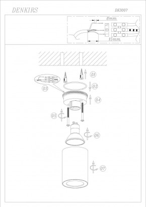 DK3007-BK Накладной светильник влагозащ., IP 44, 15 Вт, GU10, черный, алюминий в Добрянке - dobryanka.ok-mebel.com | фото