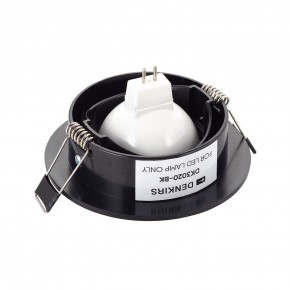 DK3020-BK Встраиваемый светильник, IP 20, 10 Вт, GU5.3, LED, черный, пластик в Добрянке - dobryanka.ok-mebel.com | фото 3