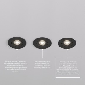 DK3020-BK Встраиваемый светильник, IP 20, 10 Вт, GU5.3, LED, черный, пластик в Добрянке - dobryanka.ok-mebel.com | фото 5