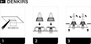 DK3022-WH Встраиваемый светильник, IP 20, 10 Вт, GU5.3, LED, белый, пластик в Добрянке - dobryanka.ok-mebel.com | фото 6