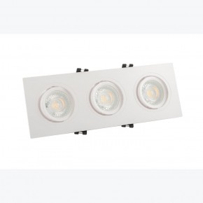 DK3023-WH Встраиваемый светильник, IP 20, 10 Вт, GU5.3, LED, белый, пластик в Добрянке - dobryanka.ok-mebel.com | фото