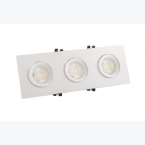 DK3023-WH Встраиваемый светильник, IP 20, 10 Вт, GU5.3, LED, белый, пластик в Добрянке - dobryanka.ok-mebel.com | фото 2