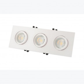 DK3023-WH Встраиваемый светильник, IP 20, 10 Вт, GU5.3, LED, белый, пластик в Добрянке - dobryanka.ok-mebel.com | фото 3
