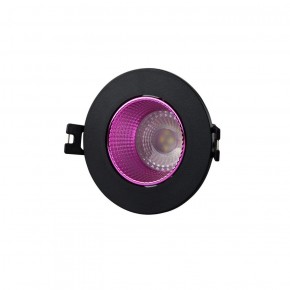 DK3061-BK+PI Встраиваемый светильник, IP 20, 10 Вт, GU5.3, LED, черный/розовый, пластик в Добрянке - dobryanka.ok-mebel.com | фото 1