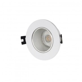 DK3061-WH+CH Встраиваемый светильник, IP 20, 10 Вт, GU5.3, LED, белый/хром, пластик в Добрянке - dobryanka.ok-mebel.com | фото 1