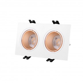 DK3072-WBR Встраиваемый светильник, IP 20, 10 Вт, GU5.3, LED, белый/бронзовый, пластик в Добрянке - dobryanka.ok-mebel.com | фото