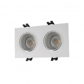 DK3072-WH+CH Встраиваемый светильник, IP 20, 10 Вт, GU5.3, LED, белый/хром, пластик в Добрянке - dobryanka.ok-mebel.com | фото