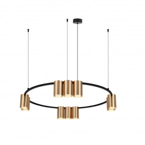 DK4065-BK+SG Подвесной светильник ORBIT , IP20, 10xGU10 LED до 15 Вт, черный + сатинированное золото, алюминий в Добрянке - dobryanka.ok-mebel.com | фото 3