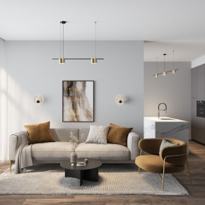 DK5060-BK+SG Бра ORBIT, IP20, 3000К, LED, 10 Вт, черный + сатинированное золото, алюминий в Добрянке - dobryanka.ok-mebel.com | фото 5