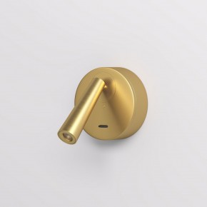 DK5072-SB Бра SHINE WALL со светодиодом, D104*H68, IP20, 3000К, 3W, RA?90, сатинированная латунь, алюминий в Добрянке - dobryanka.ok-mebel.com | фото 2