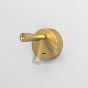 DK5072-SB Бра SHINE WALL со светодиодом, D104*H68, IP20, 3000К, 3W, RA?90, сатинированная латунь, алюминий в Добрянке - dobryanka.ok-mebel.com | фото 3