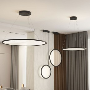 DK6606-BK Подвесной вертикальный светильник Veil со светодиодом H1700 d600 220V 48W 3000-6000K IP20 черный алюминий в Добрянке - dobryanka.ok-mebel.com | фото 7