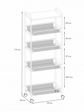 Э 443 ГР Этажерка "Ладья 25КС" Графит в Добрянке - dobryanka.ok-mebel.com | фото 2