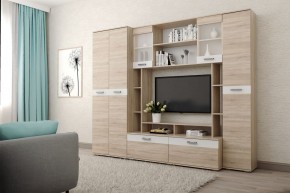 Гостиная Белла (Дуб Сонома/Белый глянец) в Добрянке - dobryanka.ok-mebel.com | фото