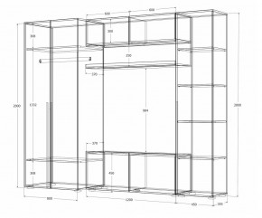 Гостиная Норден (Дуб Крафт белый) в Добрянке - dobryanka.ok-mebel.com | фото 4