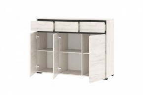 ГРЕТТА Комод 3С3Я 3дв, 3ящ (дуб крафт) в Добрянке - dobryanka.ok-mebel.com | фото 2