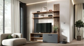 КАРОЛИНА Гостиная (дуб вотан/графит) в Добрянке - dobryanka.ok-mebel.com | фото