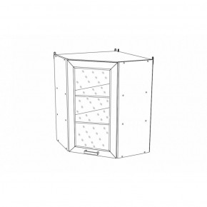 КГ "Агава" ВВУС550 Шкаф навесной угловой h 900 Лиственница светлая в Добрянке - dobryanka.ok-mebel.com | фото
