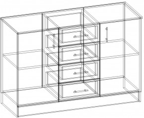 СОФИЯ Комод К1000 2Д (венге/дуб белфорт) в Добрянке - dobryanka.ok-mebel.com | фото 3