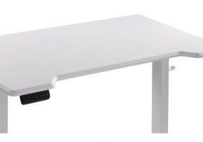 Компьютерный стол Маркос с механизмом подъема 120х75х75 белый / шагрень белая в Добрянке - dobryanka.ok-mebel.com | фото 6