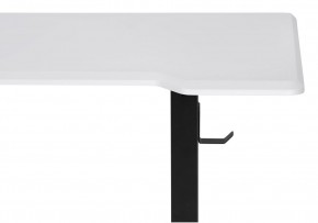 Компьютерный стол Маркос с механизмом подъема 140х80х75 белая шагрень / черный в Добрянке - dobryanka.ok-mebel.com | фото 6