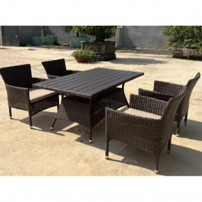 Комплект мебели из иск. ротанга AM-196B/T196 Brown 4Pcs (4+1) в Добрянке - dobryanka.ok-mebel.com | фото 3