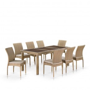 Комплект плетеной мебели T365/Y380B-W65 Light Brown (8+1) в Добрянке - dobryanka.ok-mebel.com | фото 1