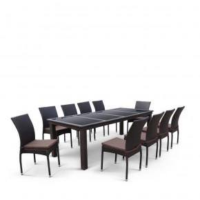 Комплект плетеной мебели T438/Y380A-W53 Brown (10+1) в Добрянке - dobryanka.ok-mebel.com | фото 3